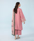 Women's Winter Unstitched Embroidered Khaddar Pink 3 Piece Suit